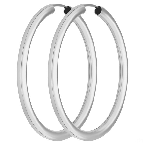 Paar Ohrringe Creolen rund schlicht aus 925 Silber 39x3mm