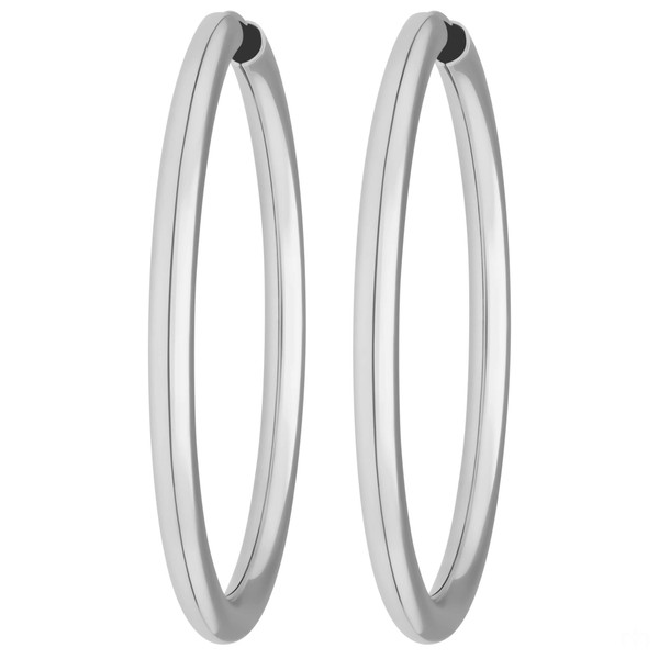 Paar Ohrringe Creolen rund schlicht aus 925 Silber 39x3mm