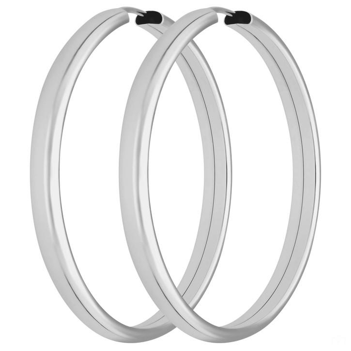 Paar Ohrringe Creolen schlicht aus 925 Silber 39x3.9mm