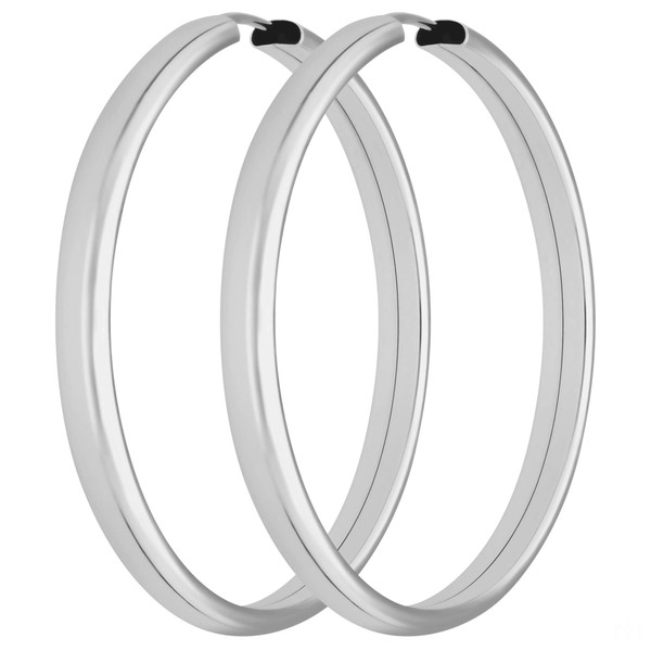 Paar Ohrringe Creolen schlicht aus 925 Silber 39x3.9mm