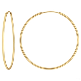 Paar Ohrringe Creolen rund schlicht Ohrschmuck aus 333 Gold Gelbgold 44x1,5mm Paar Ohrringe Creolen rund schlicht Ohrschmuck aus 333 Gold Gelbgold 44x1,5mm