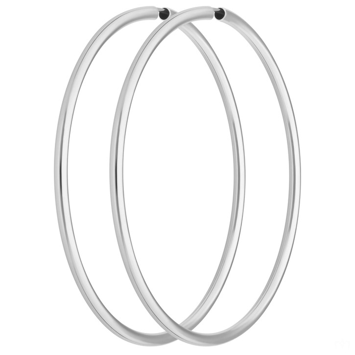 Paar Ohrringe Creolen rund groß XL aus 925 Silber 70x3mm