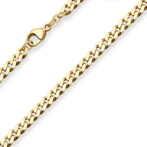 4,7mm Panzerkette Goldkette Collier Halskette aus 333 Gold Gelbgold 50cm