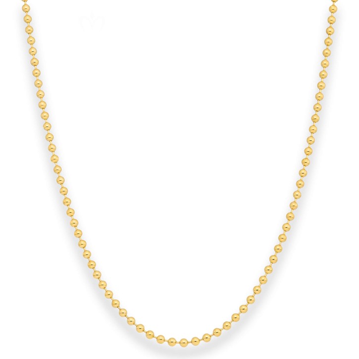 2.5mm Kugelkette aus 750 Gelbgold 45cm
