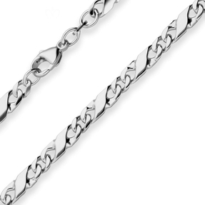 4,9mm Dollarkette Silberkette Collier Halskette aus 925 Silber rhodiniert 60cm
