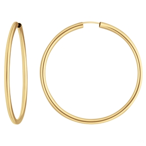 Paar Ohrringe Creolen rund schlicht Ohrschmuck aus 585 Gold Gelbgold 48x2,5mm Paar Ohrringe Creolen rund schlicht Ohrschmuck aus 585 Gold Gelbgold 48x2,5mm