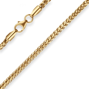 2mm Zopfkette Goldkette Collier Halskette aus 585 Gold Gelbgold 45cm