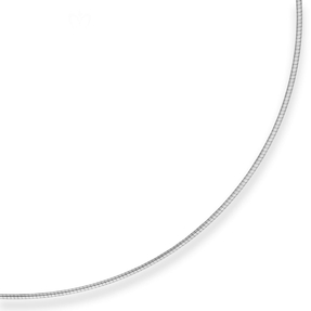 1.2 mm Tonda necklace in 585 white gold 40 cm