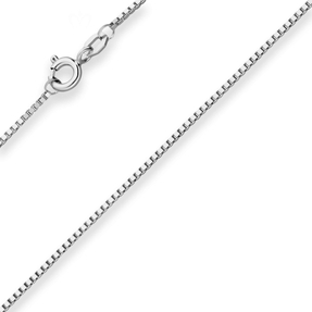 1,2mm Veneziakette Silberkette Collier Halskette aus 925 Silber rhodiniert 70cm