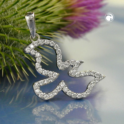 Anhänger Vogel Zirkonia 925 Silber