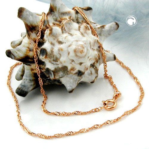 1,4mm Singapurkette 585 Rotgold 45cm