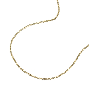 1,1mm Rundankerkette Collier Halskette rund aus 375 Gold Gelbgold 45cm Goldkette