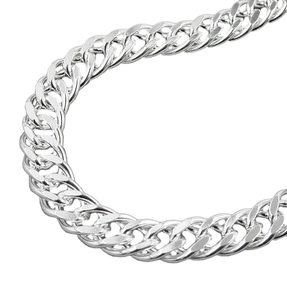 Collier Echt Silber 925 Doppelpanzer Silberschmuck 50cm Halsschmuck Unisex