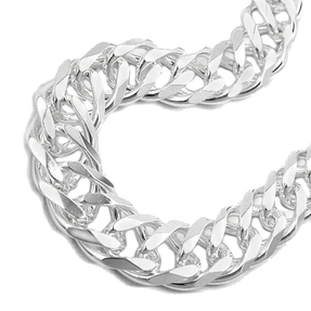 Armband Armkette Doppelpanzer aus Echt Silber 925 21cm Armschmuck Herren