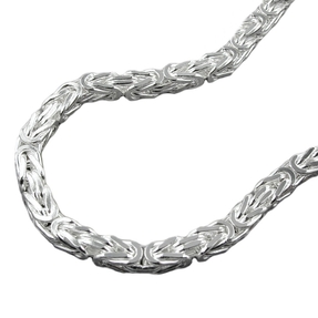 4mm Armschmuck Armband Armkette Königskette aus 925 Massiv Silber Unisex 19cm