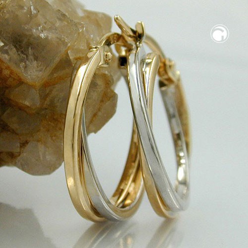 Creole Gelbgold und Weißgold 375 Gold