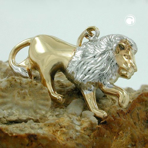 Anhänger Löwe matt-glänzend 9Kt GOLD