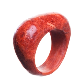 Ring aus Koralle Schaumkoralle rot massiv glatt Korallenring Fingerring
