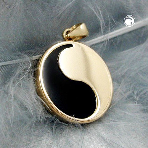 Anhänger Yin-Yang Onyx 9Kt GOLD
