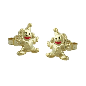 Kinderschmuck Ohrringe Ohrstecker Clown Harlekin 375 Gelbgold Ohrschmuck Kinderschmuck Ohrringe Ohrstecker Clown Harlekin 375 Gelbgold Ohrschmuck