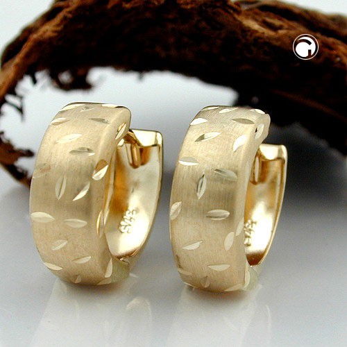 Creole diamantiert 9Kt Gold