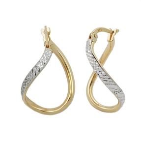 Creole Creolen Ohrringe für Damen bicolor 375 Gold NEU Ohrschmuck Goldohrringe Creole Creolen Ohrringe für Damen bicolor 375 Gold NEU Ohrschmuck Goldohrringe