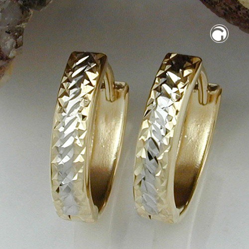 Creole diamantiert bicolor 9Kt Gold