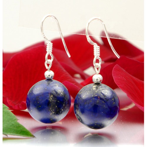 Ohrringe aus Lapis-Lazuli und 925 Silber