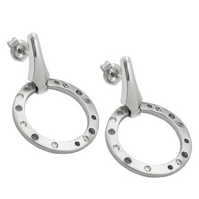 Ohrringe Ohrhänger Ohrschmuck mit Zirkonia 925 Silber Damen Silberohrstecker