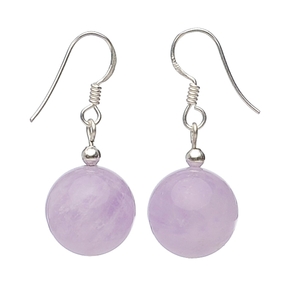 Ohrringe Ohrhänger aus Amethyst & 925 Silber hellviolett flieder Damenohrhänger