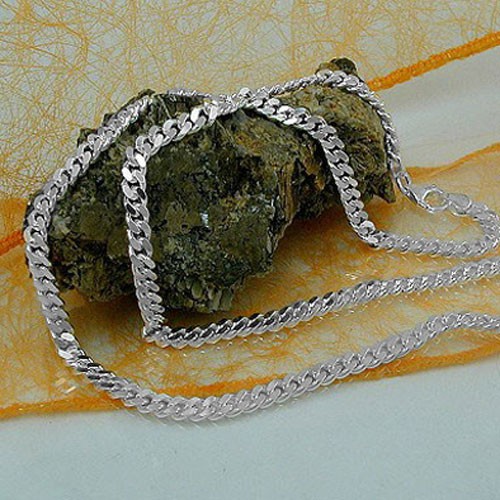 Collier Panzerkette 2x diam Silber 925 50cm