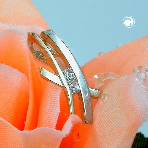 Kleiner Anhänger mit Zirkonia 375 Gold