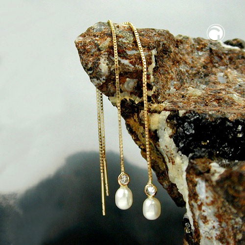 Durchzieher 93mm Kettchen 9Kt GOLD