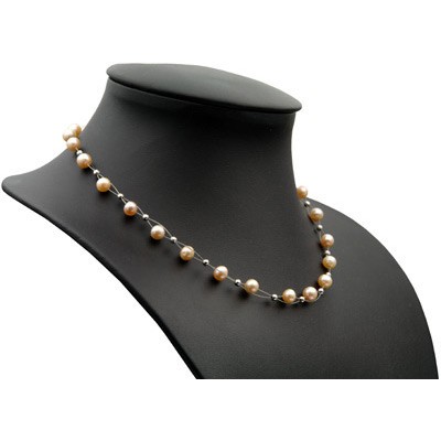 Kette aus echten Perlen und 925 Silber