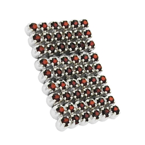 Anhänger aus 925 Silber Echtsilber dunkelrote Steine Damen Rechteck Anhänger aus 925 Silber Echtsilber dunkelrote Steine Damen Rechteck