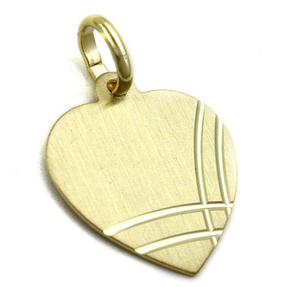 Schmuck Anhänger Herz aus 375 Gold Gelbgold diamantiert Halsschmuck Damen