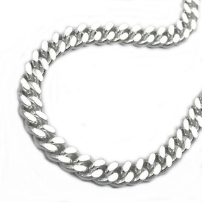 4mm Armband Armkette Panzerkette 925 Silber diamantiert 21cm Silberarmband