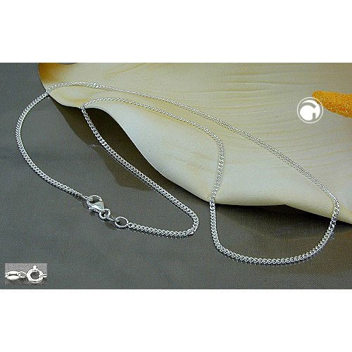 Panzerkette Silber 925 diamantiert 60 cm