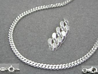 Panzerkette Silber 925 diamantiert 60 cm
