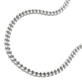 2mm Panzerkette Kette Collier Halskette 925 Silber diamantiert 60cm Silberkette