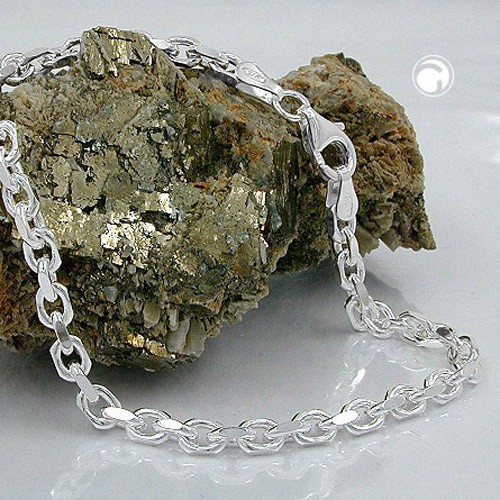 Ankerkette Armband diamantiert 925 Silber 19cm