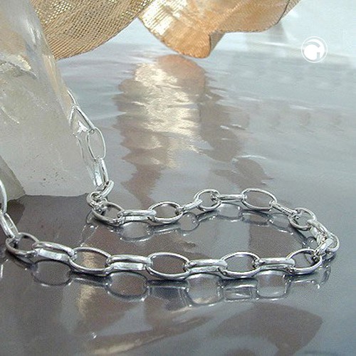 Ankerkette aus echtem 925 Silber oval 42cm