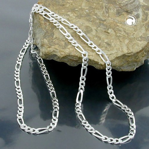 Figaro Panzer Kette diamantiert 925 Silber 70cm