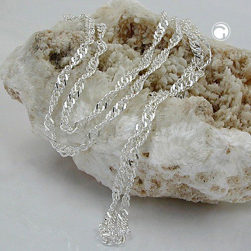 Singapurkette diamantiert Silber 925 70cm