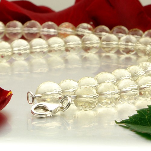 Kette aus Lemoncitrin facettiert 925 Silber