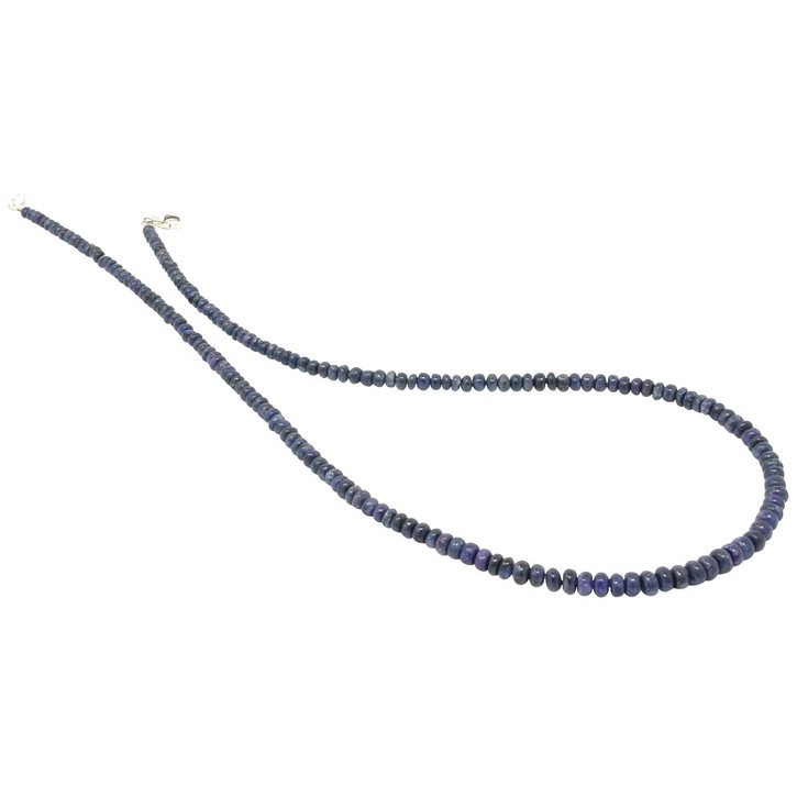 Collier aus echtem Saphir und 925 Silber
