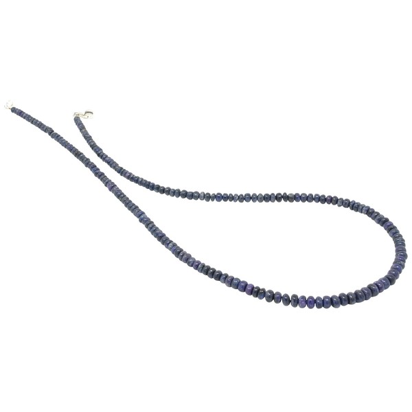 Collier aus echtem Saphir und 925 Silber