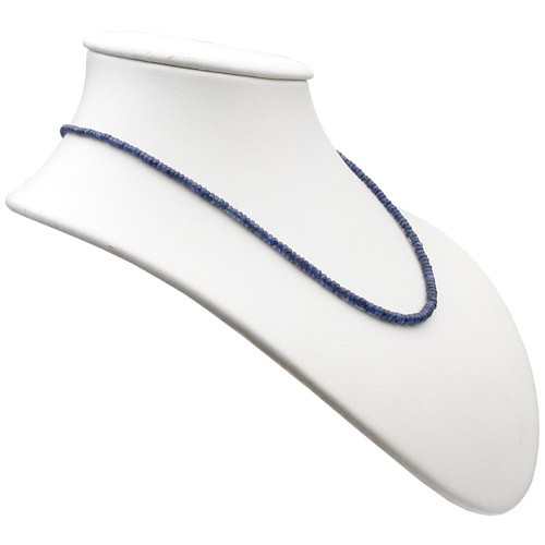 Collier aus echtem Saphir und 925 Silber