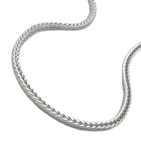 1,5mm Fuchsschwanz Collier Kette Halskette vierkant 925 Silber 50cm Silberkette