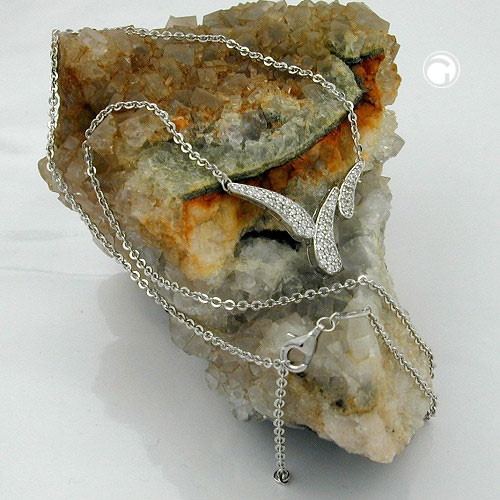 Collier Halskette Schweif Silber 925 43cm